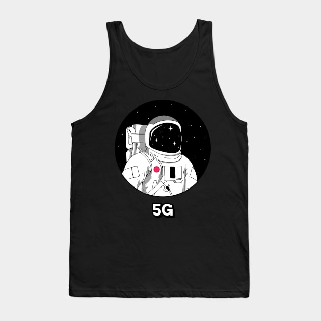 5G Internet Wireless Wifi Cosmonaut Astronaut Space Suit Tank Top by AbsurdStore